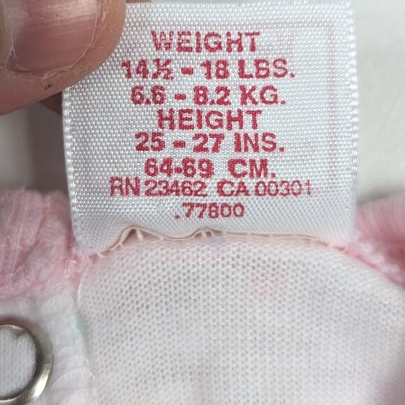 Vtg Buster Brown Bubble Romper Baby Girls Sz 6-9m Pastel Colorblock 90s - Picture 7 of 7